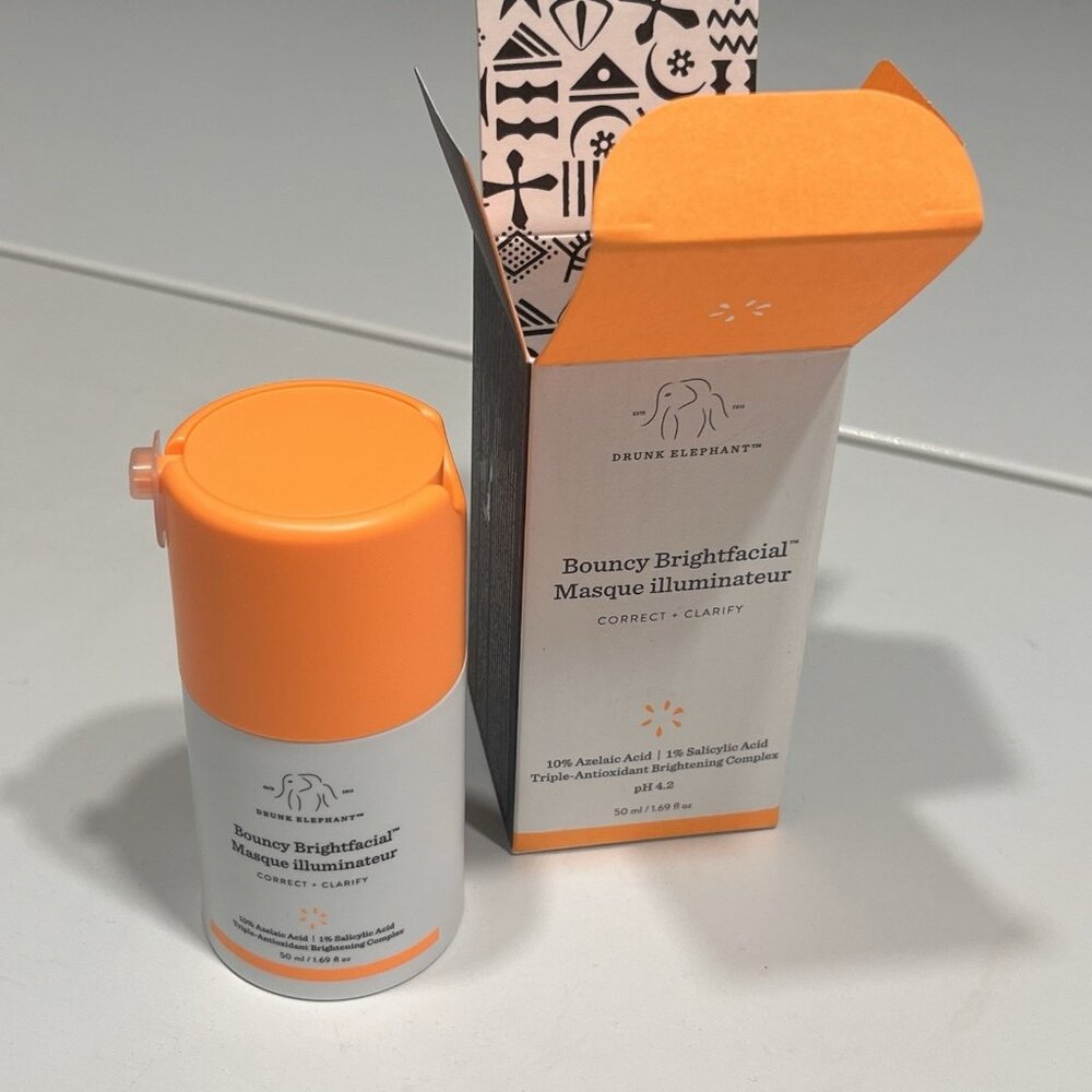 NIB Drunk Elephant Bouncy Brightfacial Masque Illuminateur 1.69oz Mask 1.69 oz